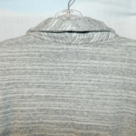 Gap Large Grey White Terry Moto  Jacket Striped - Picture 6 of 6